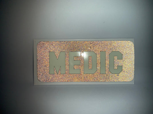 MEDIC REFLECTIVE GLOW IN THE DARK HELMET DECAL