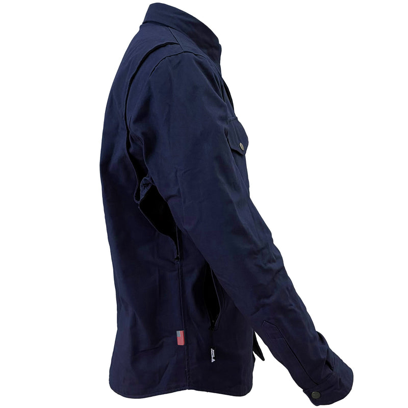 Load image into Gallery viewer, Protective Canvas Jacket for Men - Navy Blue Solid

