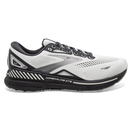 Men's Brooks Adrenaline GTS 23, Oyster/Ebony/Alloy, 7 D Medium - Skoutley Outdoors LLC
