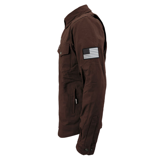 Protective Canvas Jacket for Men - Dark Brown