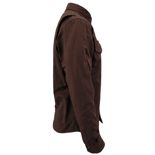 Protective Canvas Jacket for Men - Dark Brown