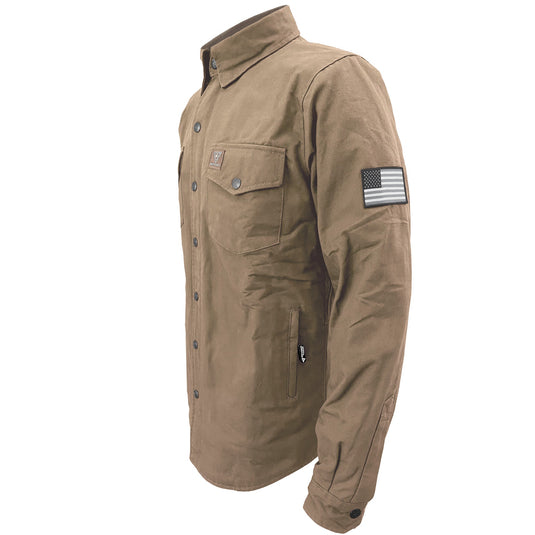 Protective Canvas Jacket for Men - Camel