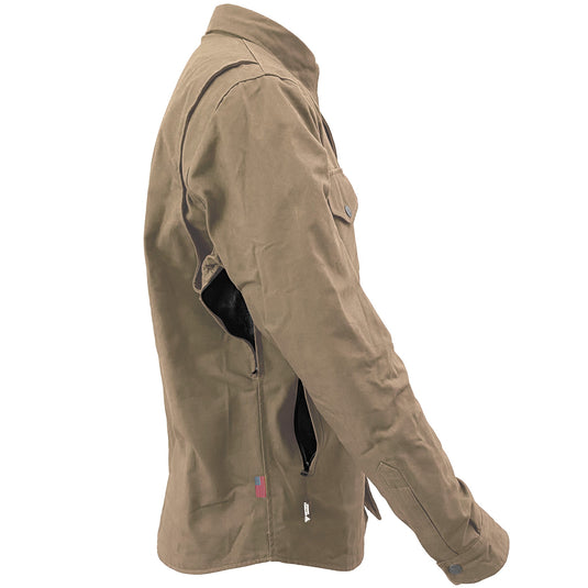 Protective Canvas Jacket for Men - Camel