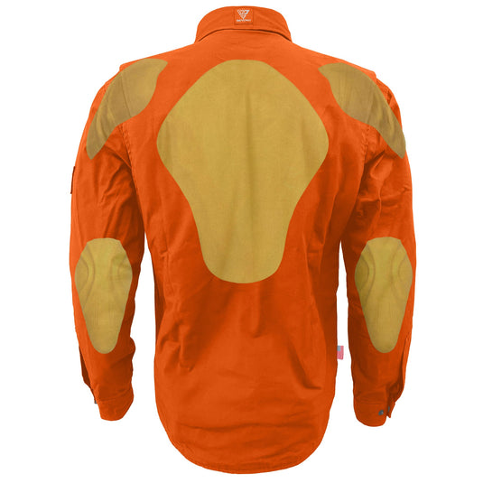Protective Canvas Jacket for Men - Orange