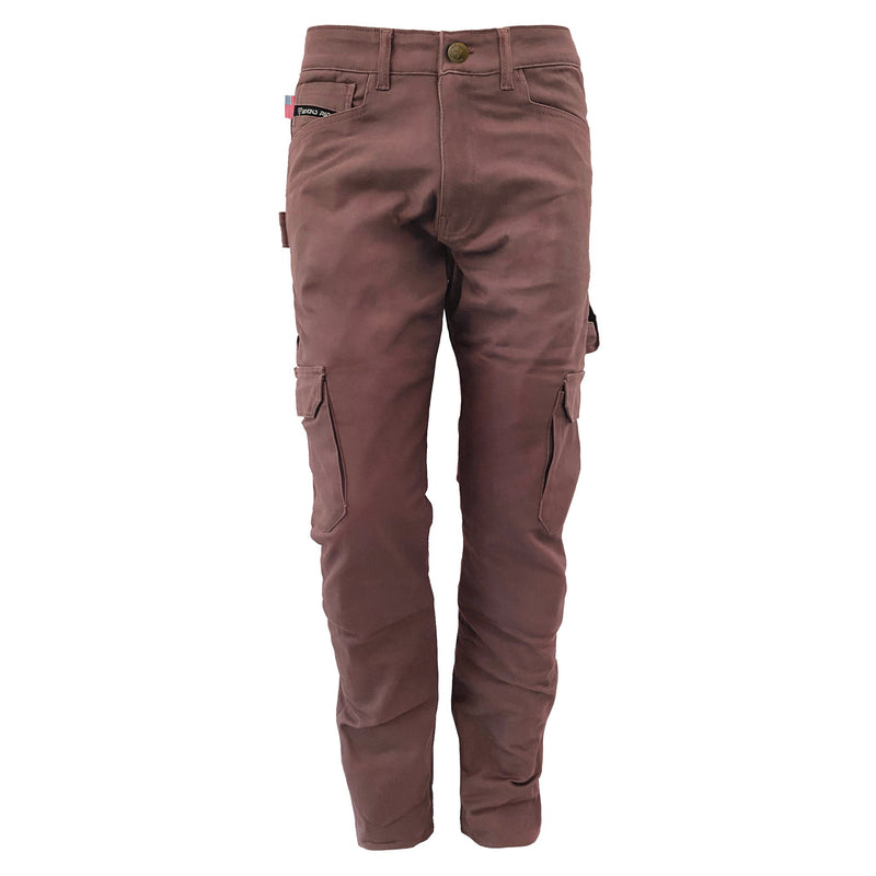 Load image into Gallery viewer, Straight Leg Cargo Pants - Light Cacao with Pads
