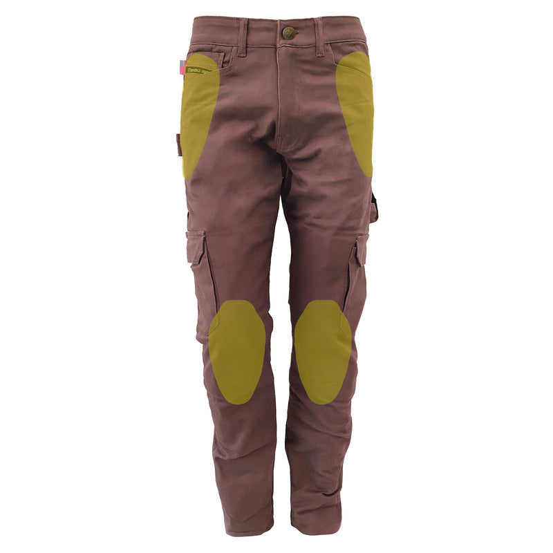Load image into Gallery viewer, Straight Leg Cargo Pants - Light Cacao with Pads
