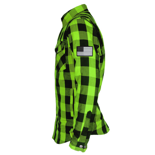 Protective Flannel Shirt - Green Checkered