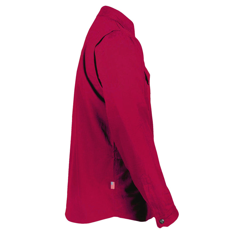 Load image into Gallery viewer, Protective Flannel Shirt - Red Maroon Solid with Pads
