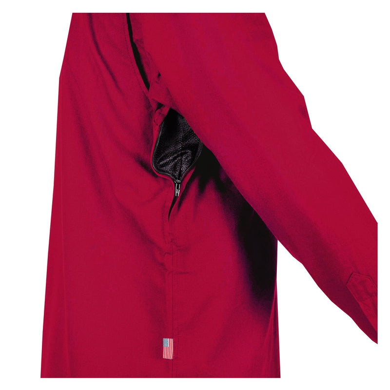 Load image into Gallery viewer, Protective Flannel Shirt - Red Maroon Solid with Pads
