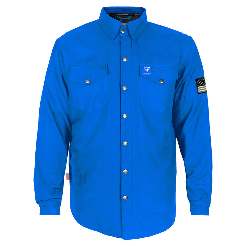 Load image into Gallery viewer, Protective Flannel Shirt - Blue Solid
