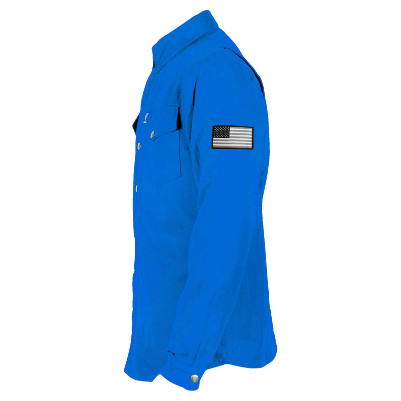 Load image into Gallery viewer, Protective Flannel Shirt - Blue Solid
