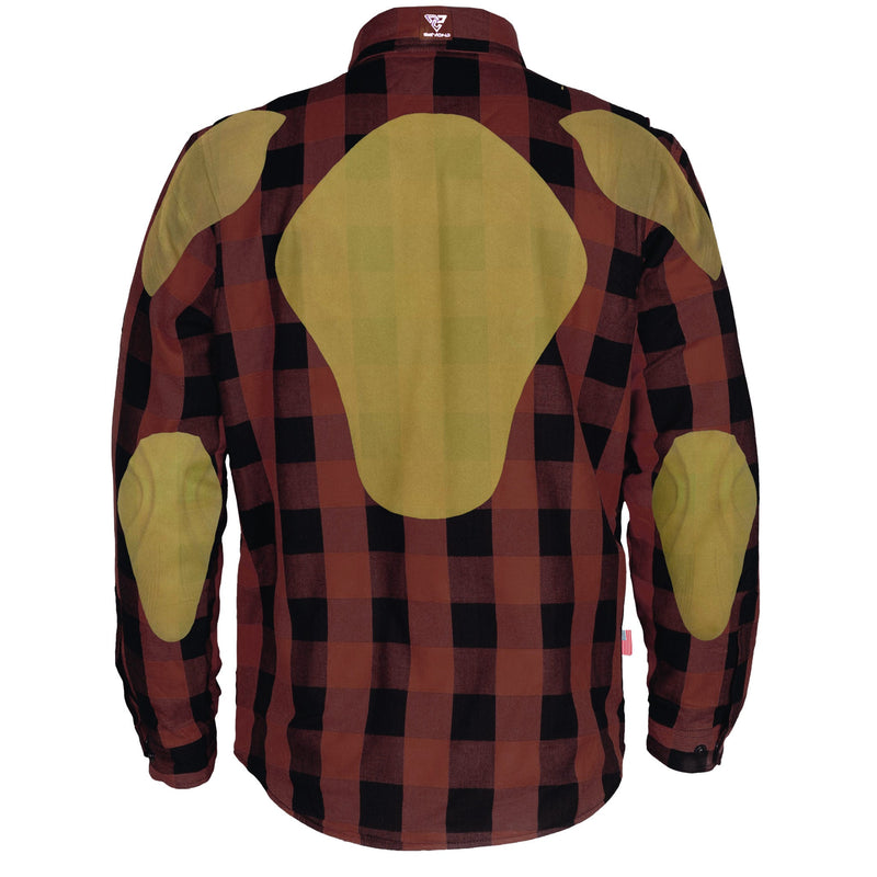 Load image into Gallery viewer, Protective Flannel Shirt - Brown Checkered with Pads
