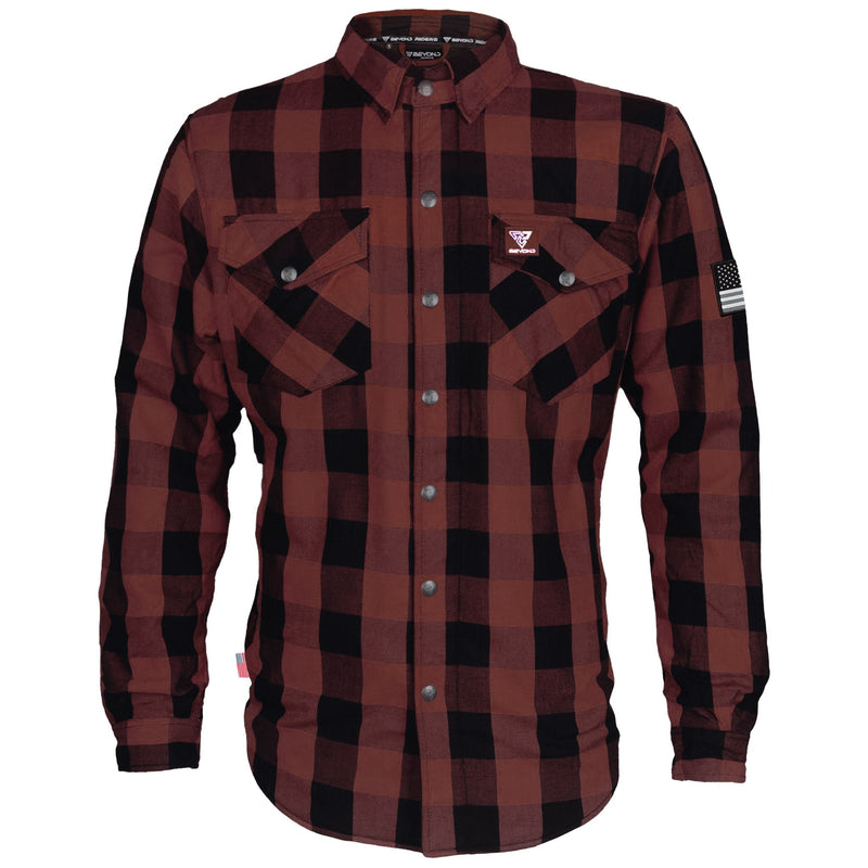 Load image into Gallery viewer, Protective Flannel Shirt - Brown Checkered with Pads
