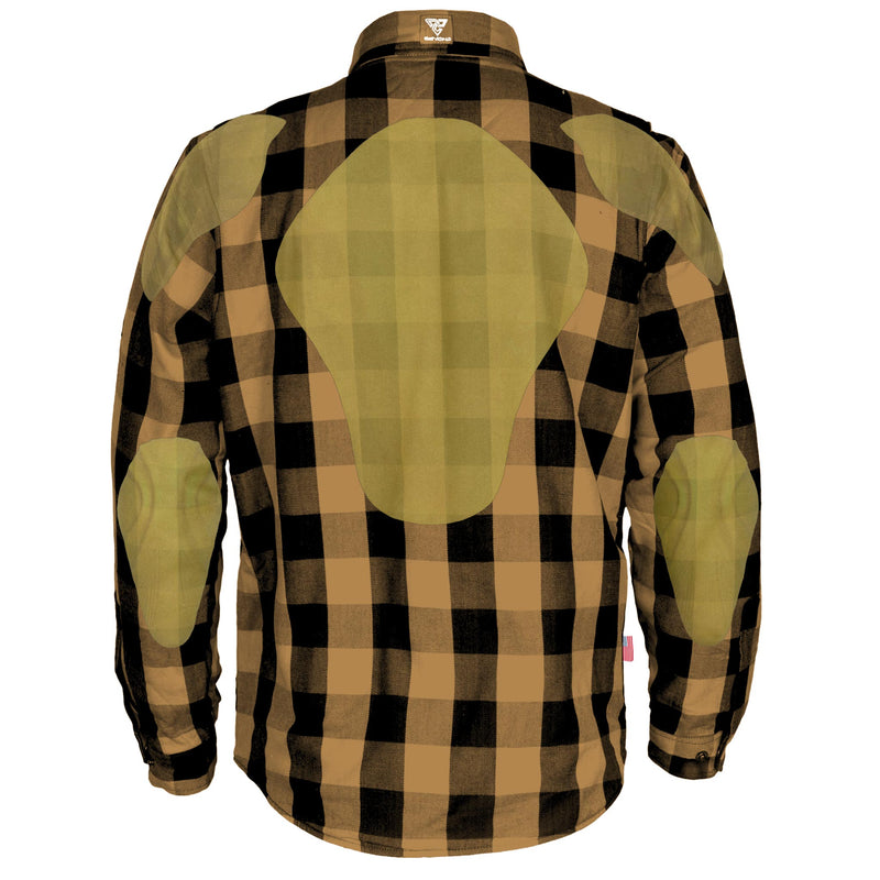 Load image into Gallery viewer, Protective Flannel Shirt - Camel Checkered
