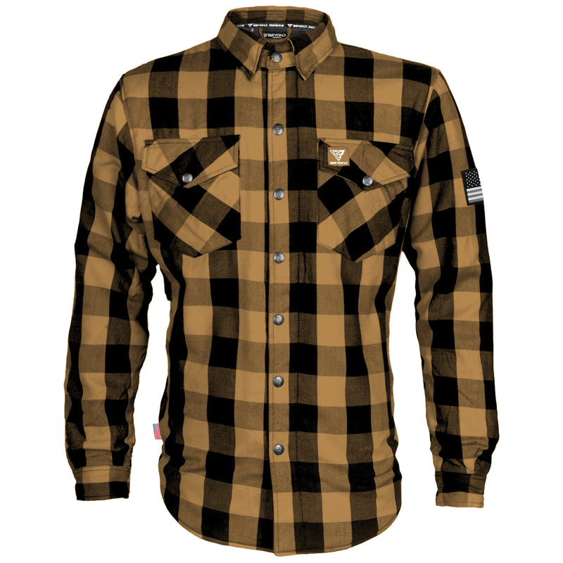 Load image into Gallery viewer, Protective Flannel Shirt - Camel Checkered
