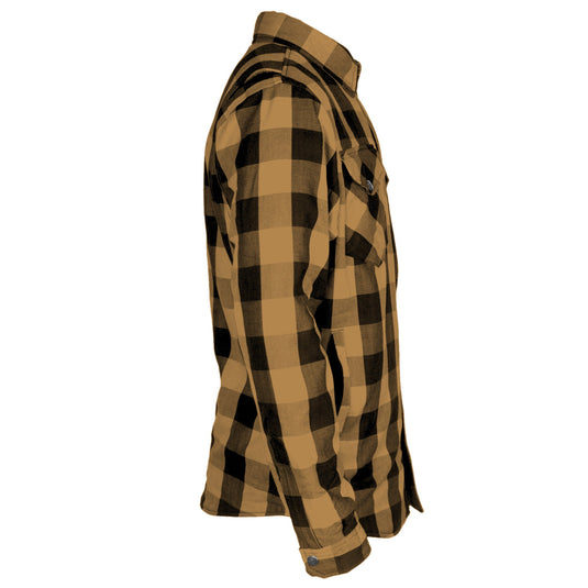 Protective Flannel Shirt - Camel Checkered