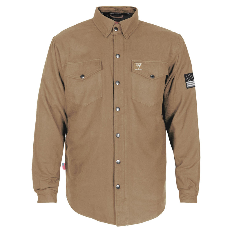 Load image into Gallery viewer, Protective Flannel Shirt - Camel Solid
