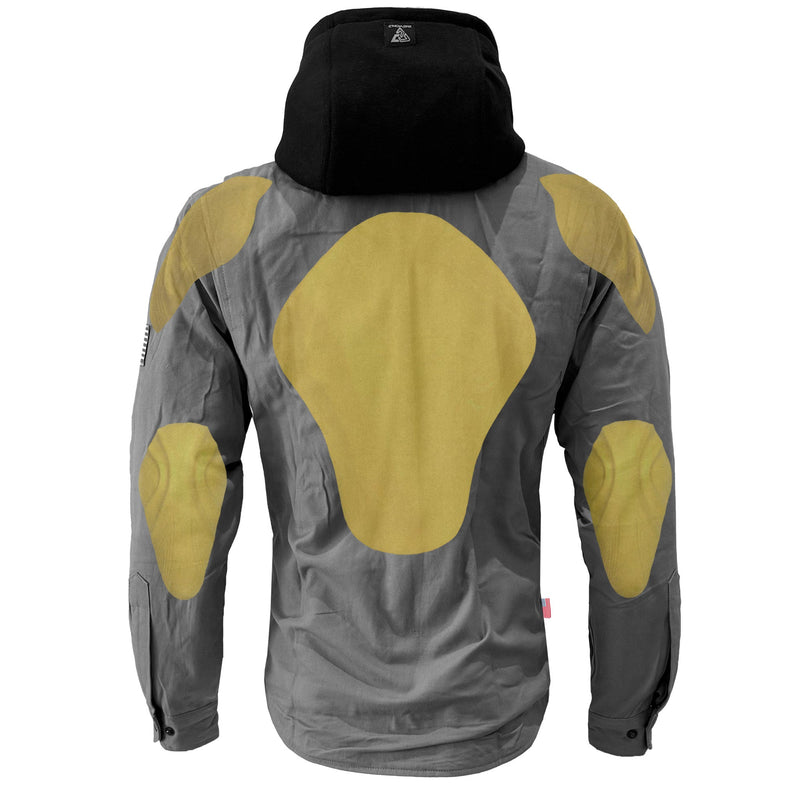 Load image into Gallery viewer, Protective Flannel Hoodie For Men - Grey Solid

