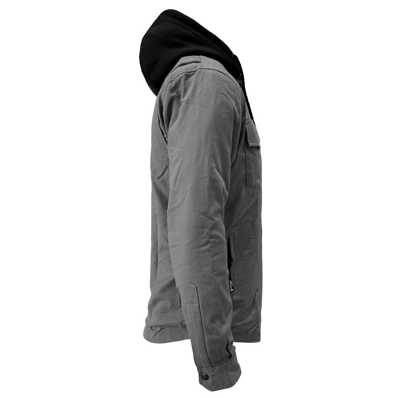 Load image into Gallery viewer, Protective Flannel Hoodie For Men - Grey Solid
