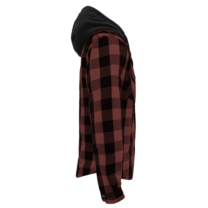 Load image into Gallery viewer, Protective Flannel Hoodie For Men - Brown and Black Checkered
