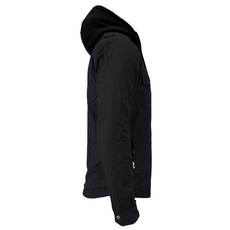 Load image into Gallery viewer, Protective Flannel Hoodie For Men - Black Solid
