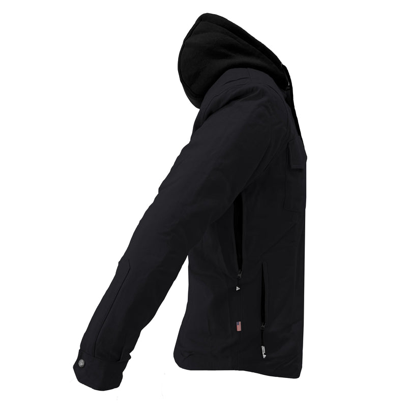 Load image into Gallery viewer, Protective Flannel Hoodie For Men - Black Solid
