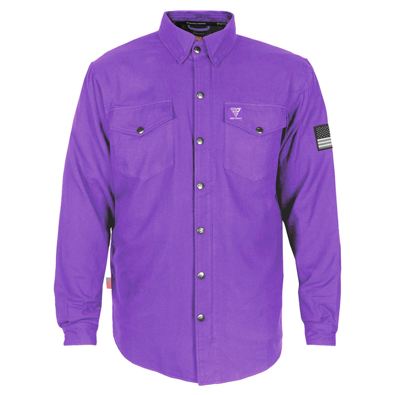 Load image into Gallery viewer, Protective Flannel Shirt - Purple Solid
