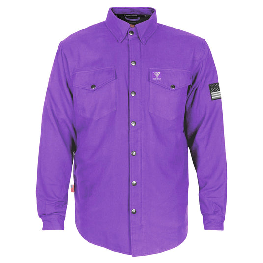 Protective Flannel Shirt - Purple Solid
