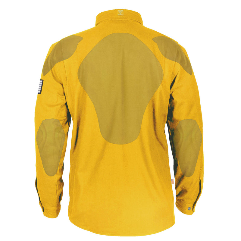 Load image into Gallery viewer, Protective Flannel Shirt - Yellow Solid with Pads
