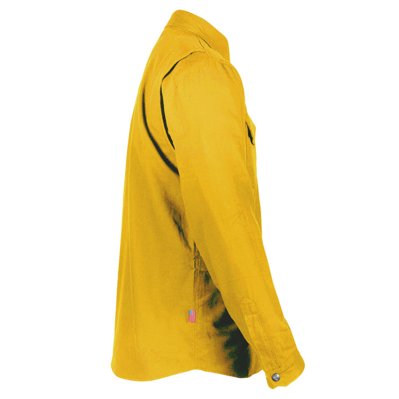 Load image into Gallery viewer, Protective Flannel Shirt - Yellow Solid with Pads
