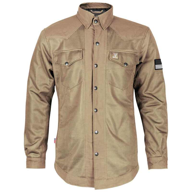 Load image into Gallery viewer, Protective Summer Mesh Shirt - Camel Solid
