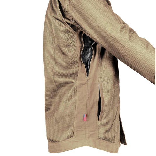 Protective Summer Mesh Shirt - Camel Solid