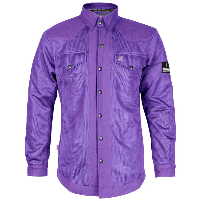 Load image into Gallery viewer, Protective Summer Mesh Shirt - Purple Solid
