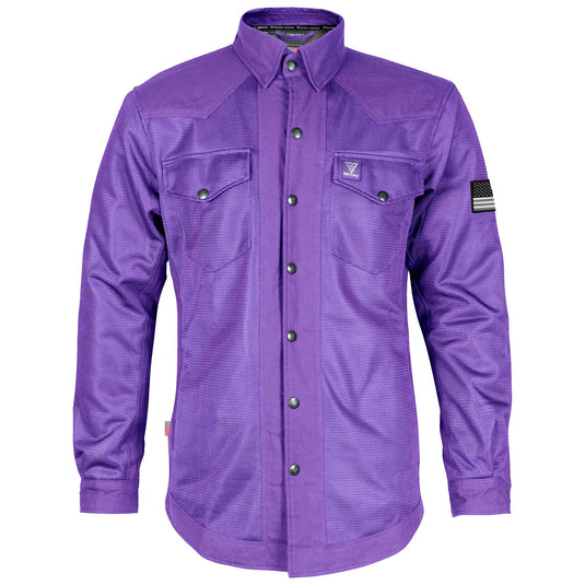 Protective Summer Mesh Shirt - Purple Solid