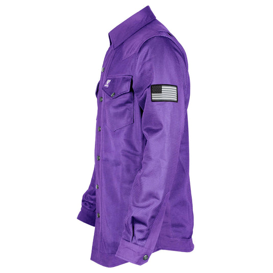 Protective Summer Mesh Shirt - Purple Solid