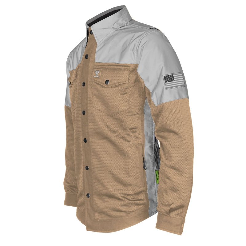 Load image into Gallery viewer, Summer Mesh Reflective Shirt Camel Eclipse
