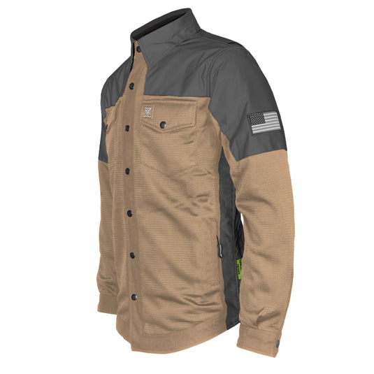 Summer Mesh Reflective Shirt Camel Nebula