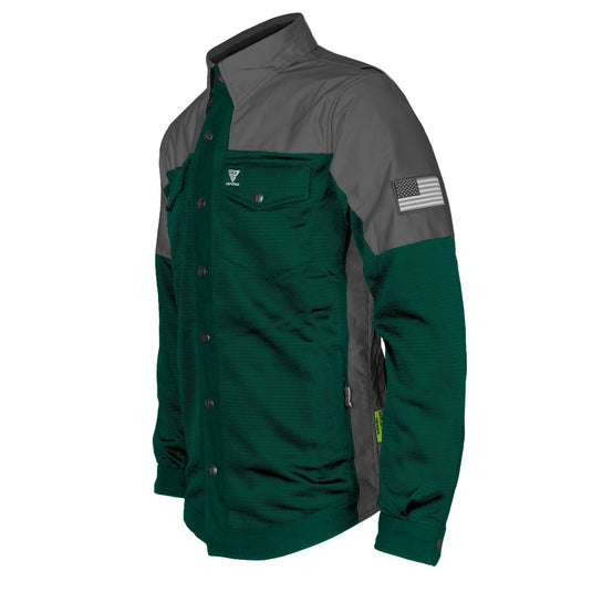 Summer Mesh Reflective Shirt Dark Green Nebula