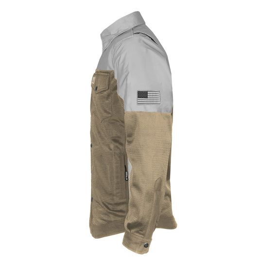 Summer Mesh Reflective Shirt Khaki Eclipse