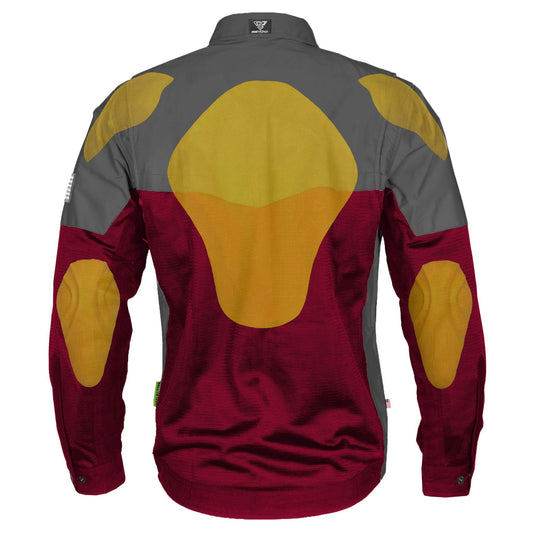 Summer Mesh Reflective Shirt Red Maroon Nebula