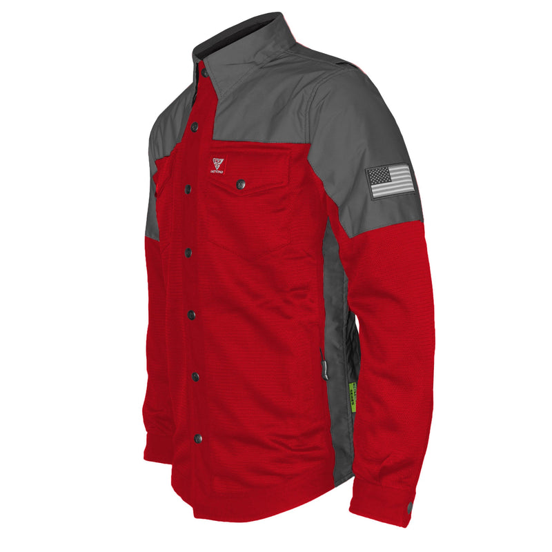 Load image into Gallery viewer, Summer Mesh Reflective Shirt Red Nebula - with Pads

