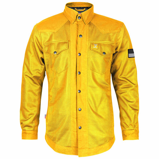 Protective Summer Mesh Shirt - Yellow Solid