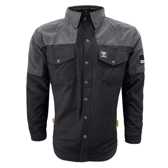 Flannel Reflective Shirt "Nightfall Nebula" - Black