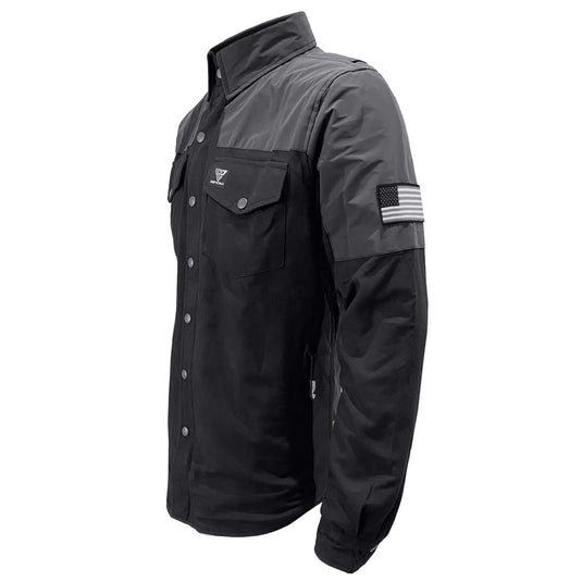 Flannel Reflective Shirt "Nightfall Nebula" - Black