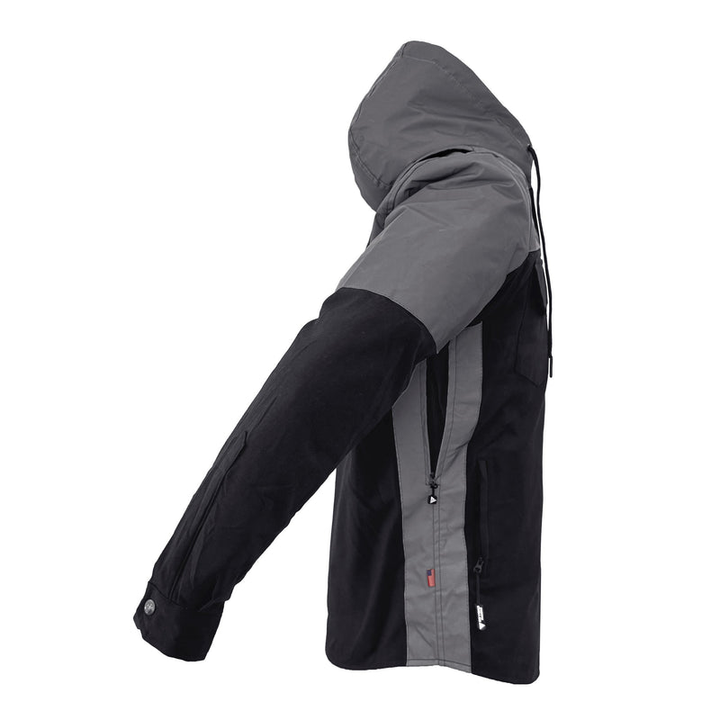 Load image into Gallery viewer, Protective Reflective Flannel Hoodie "Nightfall Nebula" For Men - Black
