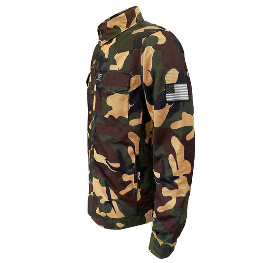 Summer Mesh Protective Camouflage Shirt "Knight Hawk" - Dark Color