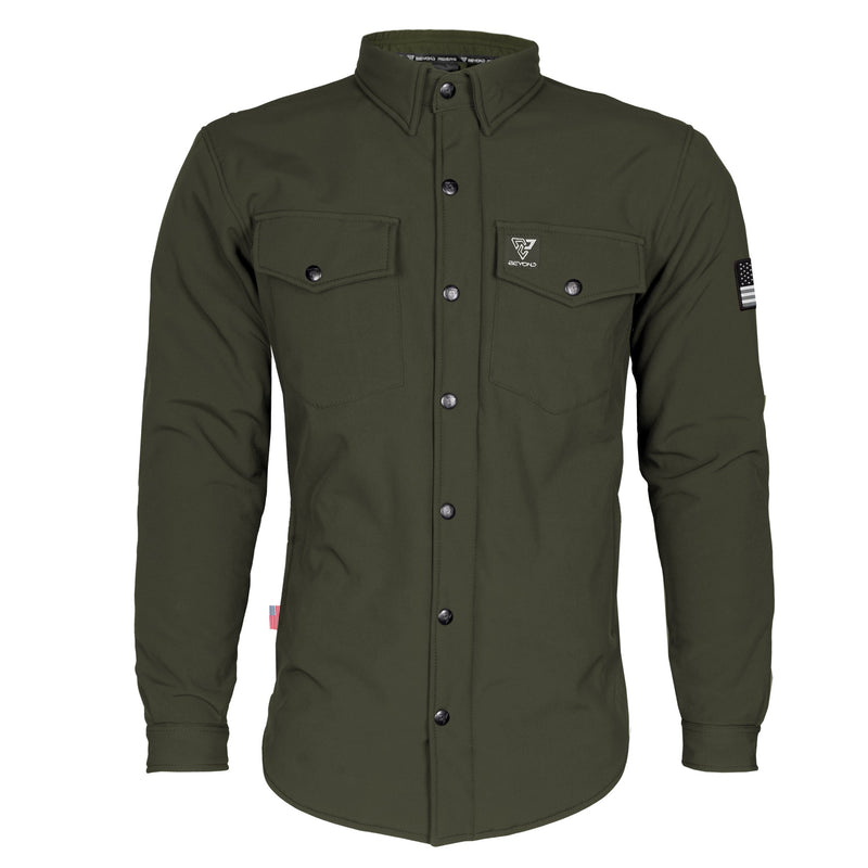 Load image into Gallery viewer, Protective SoftShell Winter Jacket for Men - Army Green Matte
