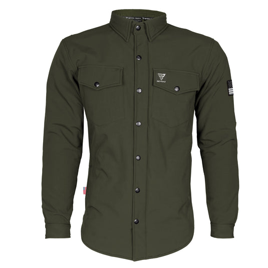 Protective SoftShell Winter Jacket for Men - Army Green Matte