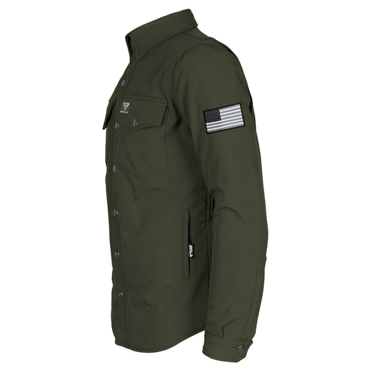 Protective SoftShell Winter Jacket for Men - Army Green Matte