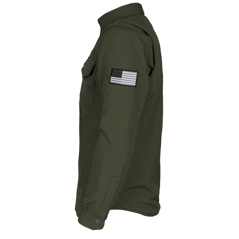 Load image into Gallery viewer, Protective SoftShell Winter Jacket for Men - Army Green Matte
